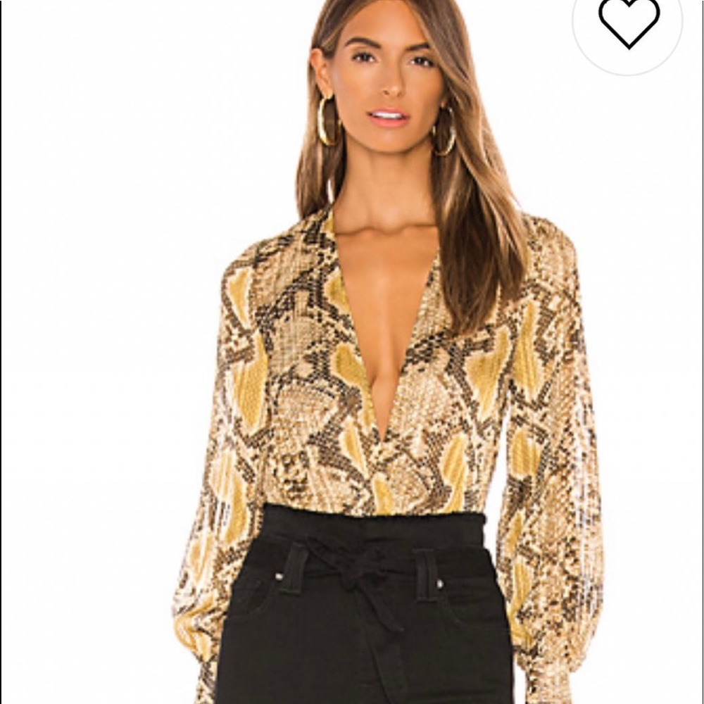 Revolve snakeskin bodysuit